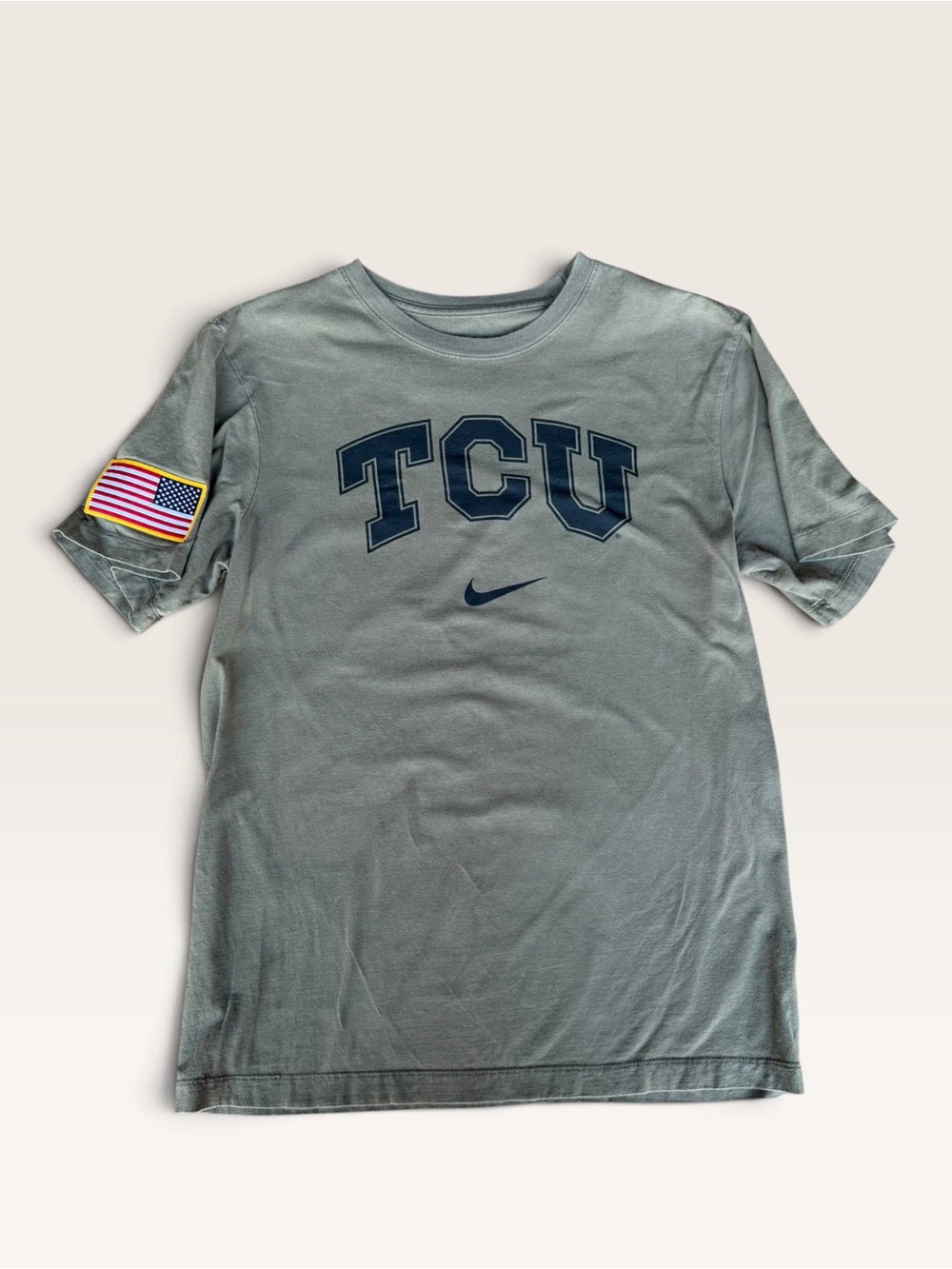 Nike TCU Army Green Short-Sleeve Crew Neck T-Shirt